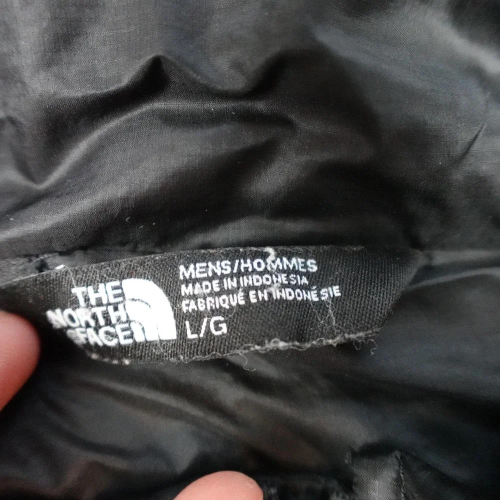 North Face Thermoball Jacket Mens Large Black Quilted Puffer Zip Insulated